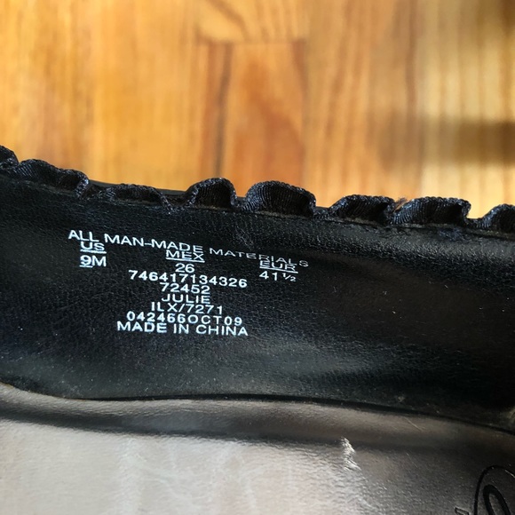 SM New York black patent heels with ruffle, US women’s 9 - Picture 7 of 7